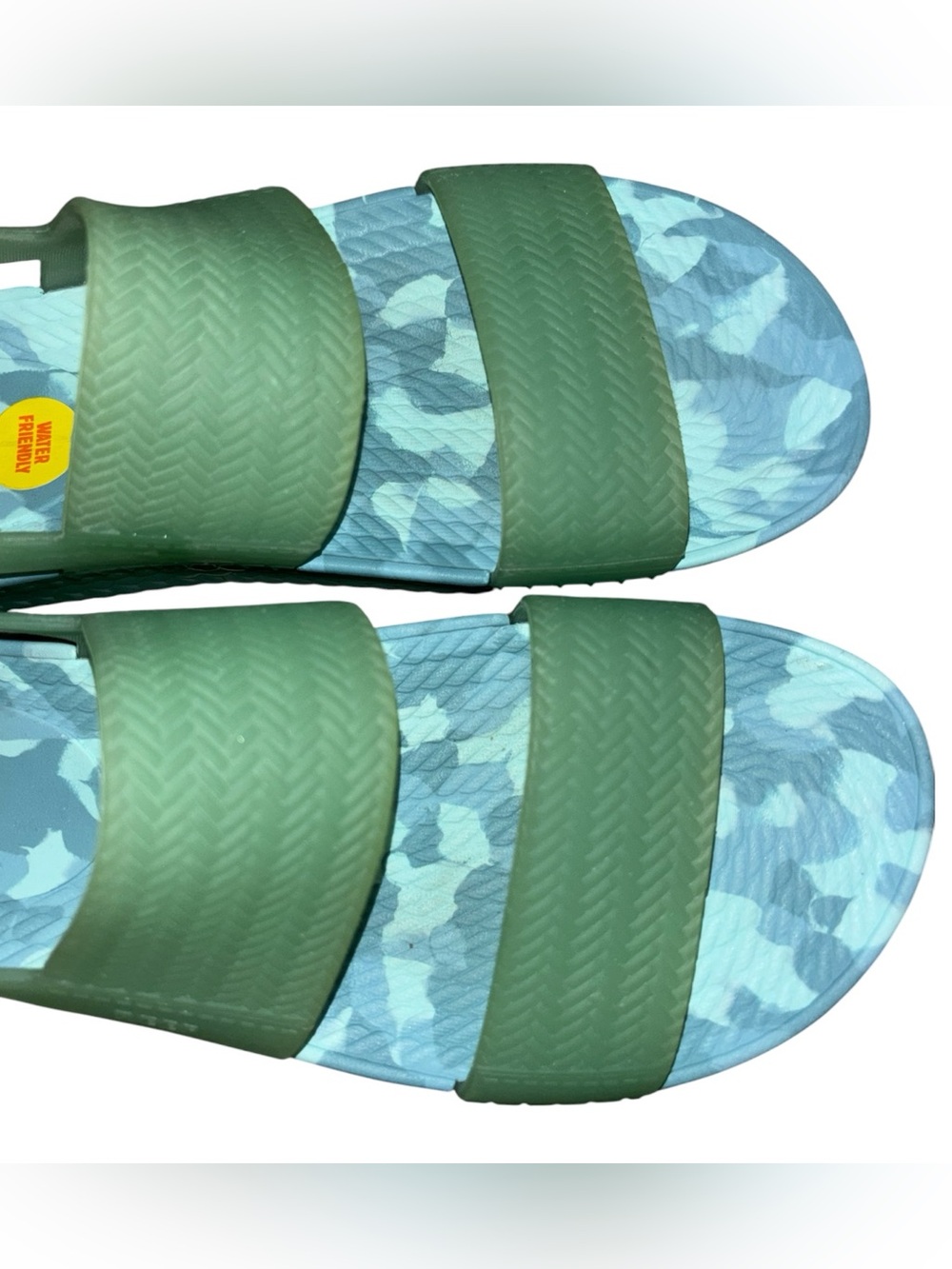 Reef Water Vista Women's Sandals Size 10 Beach Marbled Blue green PVC Free - Picture 6 of 10